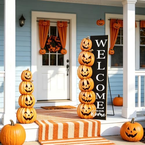 Halloween Welcome Sign for Front Door 41.5"×12.5" Spooky Pumpkin Yard Decor - Image 6