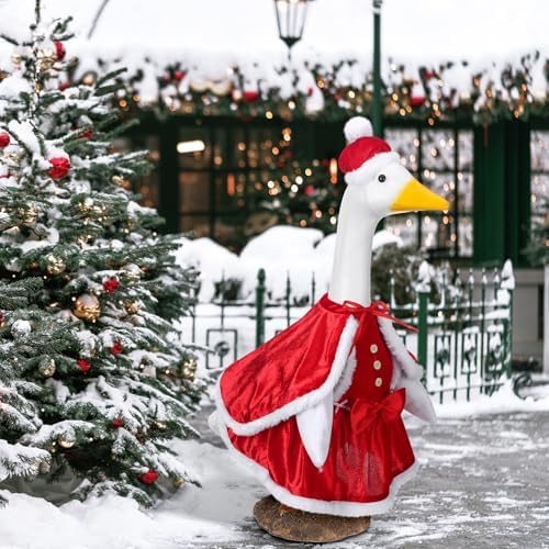 Cutecrop Christmas Mrs. Claus Goose Outfit Dresses Clothes 23" - Image 6