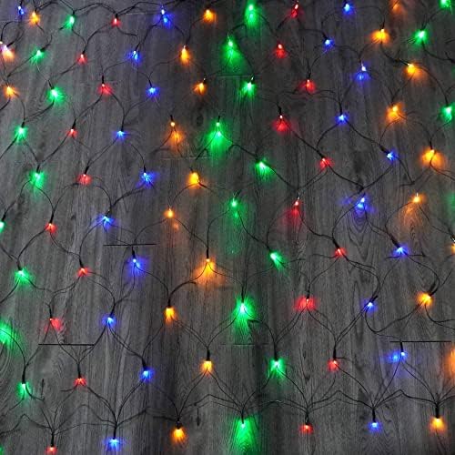 Dazzle Bright Christmas Net Lights, 360 LED 12FT x 5 FT Green Wire Waterproof Connectable String Lights with 8 Modes, Christmas Outdoor Light for Bushes Garden Holiday Decoration (Multi-Colored) - Image 5
