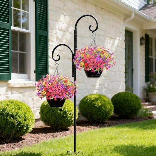 Hommyea Fall Artificial Fake Mums Flowers Plant for Outdoor Faux Home Decor - Image 6