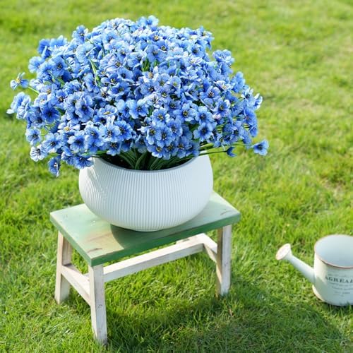 24 Bundles Artificial Flowers for Outdoor Faux Plants for Spring Summer Decoration, UV Resistant Realistic Silk Plastic Fake Flowers Garden Porch Patio Balcony Yard Front Home Decor - Image 5