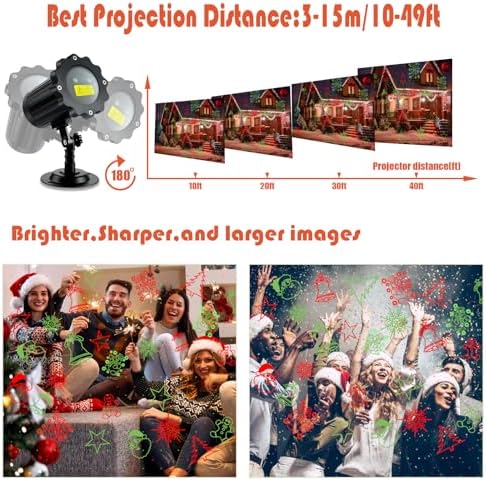 Brighter Christmas Projector Lights Outdoor, Waterproof Laser Christmas Projector with Remote, Christmas Spotlight Decorations for Party Yard Garden Outdoor Indoor - Image 3