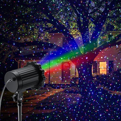 RGB Laser Projector Lights Outdoor, 3 Color Firefly Lights Show - Image 4