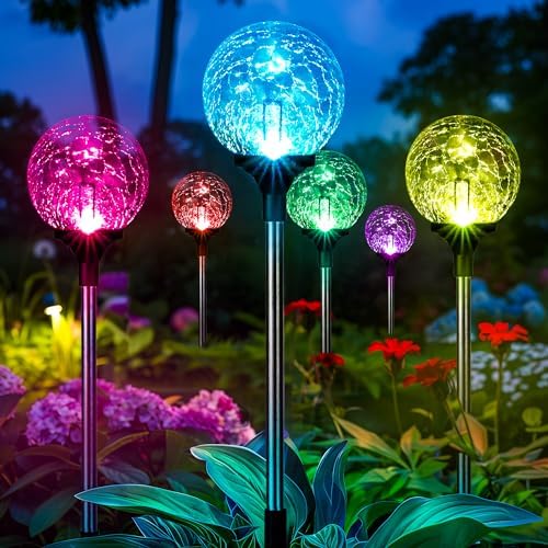 GIGALUMI Solar Garden Lights 6 Pack, Solar Lights Outdoor Decorative by GIGALUMI