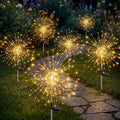 Solar Firework Lights, 6 Pack 120 LEDs 8 Lighting Modes Solar Fairy Garden Lights Outdoor Waterproof for Yard Patio Walkway Pathway Party Wedding Balcony Decorative- Warm White by Fairdeer