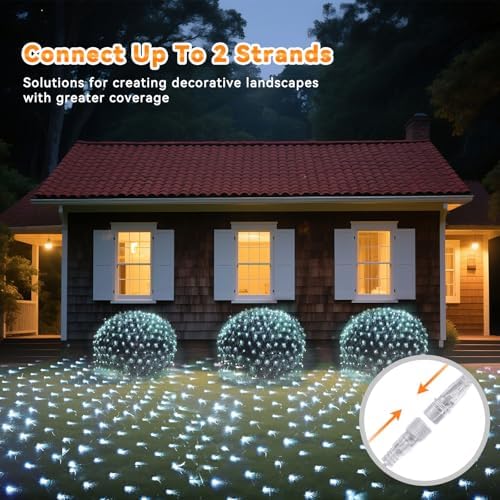 LitHome 21FT x 5FT Christmas Net Lights Outdoor Mesh Lights Connectable - Image 4