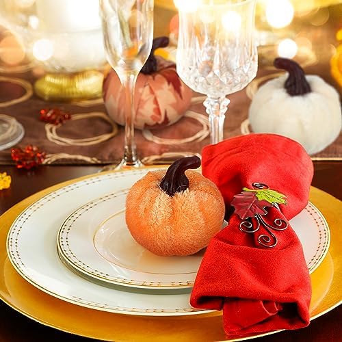 Leinuosen 49 Pcs Fall Tree Ornaments Mini Pumpkin Decoration for Small Tree - Image 6