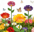 Mellbree Bee Watering Station, 4-Pack Metal Flower Bee Bath for Garden – Butterflies & Pollinators – Colorful Outdoor Gardening Stakes for Yard, Patio, Butterfly Garden, Gardening Essentials, 4 by Mellbree