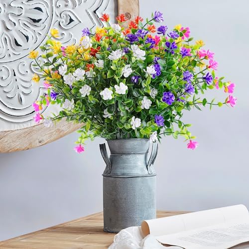 AmyHomie 20 PCS Artificial Flowers for Outdoors, UV Resistant Fake Plants - Image 3