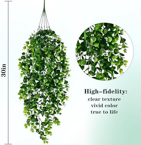 Waipfaru 8Pcs Fake Hanging Plants 2.7FT Fake Plants Fake Vines Greenery - Image 3