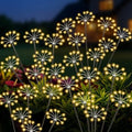Solar Garden Lights Outdoor, 2 Pack New Upgraded Solar Swaying Starburst Light, Waterproof Fireworks Solar Lights for Yard Patio Pathway Decoration, Warm White by Unknown