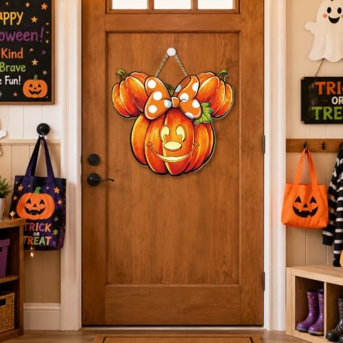 Halloween Decorations Pumpkin Mouse Wall Decor for Bedroom Front Door - Image 3