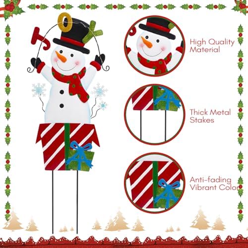 BRIGHTDECK Christmas Santa Claus Yard Sign Stake Lights Outdoor Decorations - Image 4