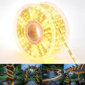 100ft Rope Lights For Outside, Connectable & Flexible Tube Lights with 8 Modes Controller,Waterproof Warm White LED Rope Lighting for Deck,Garden,Pool,Patio, Indoor & Outdoor Landscape Strip Lights by CHORLED