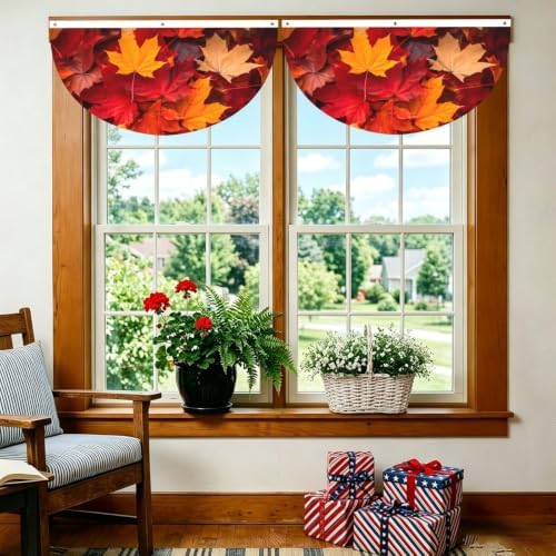 Autumn Leaves Fall Semicircular Hanging Decorative Bunting Flag 2pcs - Image 6