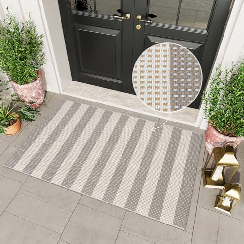 OJIA Indoor Outdoor Rugs 3'x5' Washable Area Rug Entryway Front Door Mat - Image 6