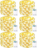 6 Pack 60 LED Fairy Lights Battery Operated with Timer, 20 FT Warm White by BOSSERN