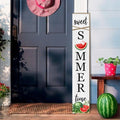 Summer Watermelon Porch Sign Sweet Summer Time Welcome Sign For Front Porch, Cute Fruit Home Decor Welcome Sign for Indoor Outdoor Garden Wooden Vertical Sign For Patio Front Door Wall Yard by Seimip