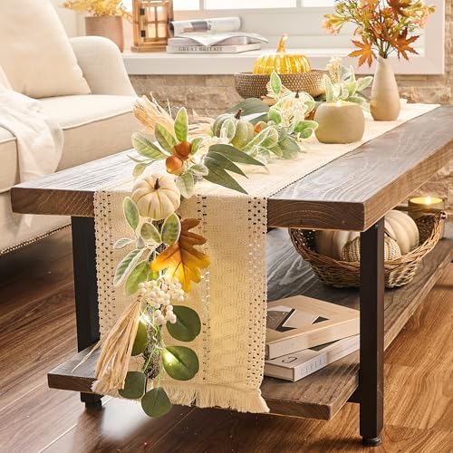 Valery Madelyn 6ft Fall Garland for Mantle with Pumpkins - Image 3