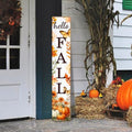 Hello Fall Porch Sign Autumn Pumpkin Maple Leaf Welcome Sign Vertical Standing Sign For Front Porch Decor Farmhouse Hanging Wall Sign for Patio Yard Party Indoor Outdoor Thanksgiving Decoration 47.2"H by Unknown