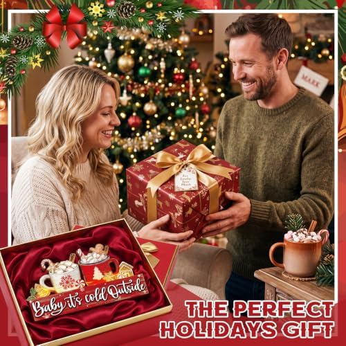 Chunful Lighted Christmas Table Decor Christmas Hot Cocoa Table Centerpiece - Image 6