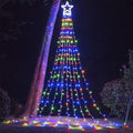 (New) Christmas Lights, Outdoor Christmas Decorations, 320 LED Waterfall String Lights, 8 Light Modes Chrsitmas Lights with 12" Star Tree Topper for Yard, Party, New Year (Multicolor) by FUNIAO