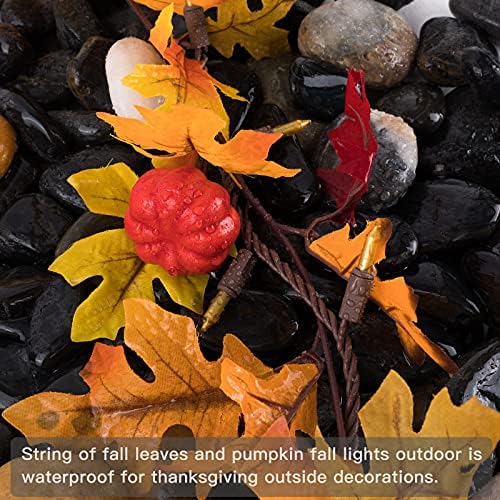 Brillarlights Fall Decorations Lighted Fall Garland Plug in, Thanksgiving Decorations Fall Garland Lights String 8ft with 35 Incandescent Bulbs for Halloween Garland Fall Decor - Image 4