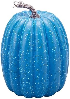 Lizxun 7Pcs Artificial Pumpkins Halloween Decoration, Lifelike Simulation Mixed Harvest Fall Foam Pumpkins for Halloween Thanksgiving Home Party Supplies (Sky Blue 01-7pcs) - Image 6