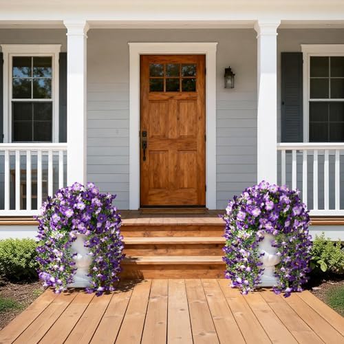 INQCMY Artificial Fake Flowers Plants for Outdoor Spring Summer Decoration - Image 3