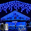 Ollny Icicle Lights for Outside 400LED 32FT, Blue Christmas Light with Remote 8Modes Timers Waterproof, Plug in Connectable Hanging Lights for Outdoor Indoor House Roof Holiday by Ollny