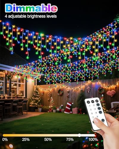 Christmas Outdoor/Indoor Decorations Ice Lights Twinkle Fairy String Light - Image 4