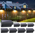Aulanto Solar Fence Lights 8 Pack, Fence Solar Lights IP65 Waterproof, Warm White and 10 RGB Color Modes, Outdoor Decor for Backyard, Garden, Fence, Wall, Deck, Stairs by Aulanto