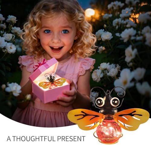 2 Pack Bee Outdoor Decor with Bouncy Springs Pendant Lights Birthday Gifts for Women Mom Grandma,Hanging Solar Lights Outside Waterproof Metal Solar Garden Decoration for Porch,Yard,Patio - Image 6