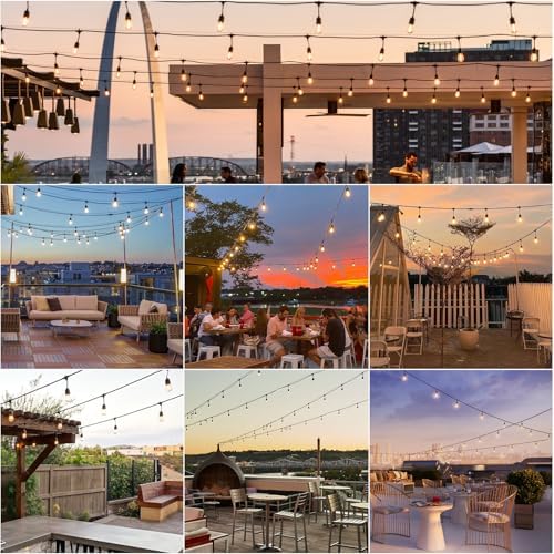 Svater 48 FT Outdoor String Lights 2W Commercial Grade Waterproof S14 ETL - Image 6