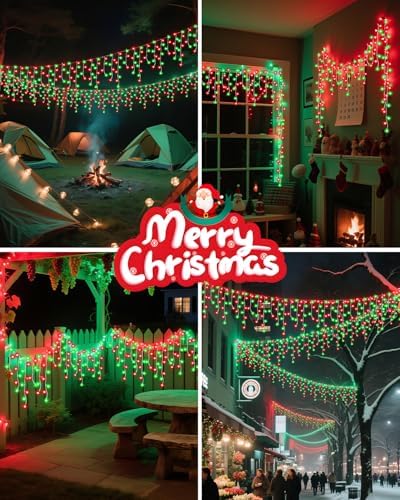 Christmas Outdoor/Indoor Decorations Ice Lights Twinkle Fairy String Light - Image 5