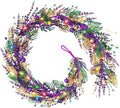 6 Ft Mardi Gras Purple Green Gold Glitter Vine Garland for Front Door Carnival Party Wreath Glitter Hanging Garland Mardi Gras Party Home Decor Garlands for Indoor Outdoor Mantle Staircase Railing by Unknown