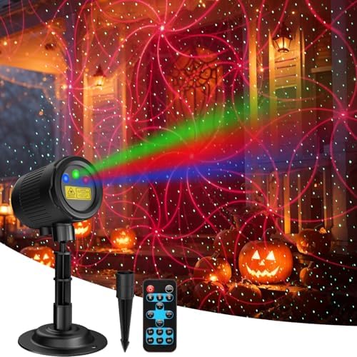 Christmas Laser Lights Outdoor, 3 Color RGB Laser Christmas Projector Lights Outdoor, Waterproof Holiday Laser Light Projector Outdoor Indoor for Home Yard Garden Decoration by JSTPRO