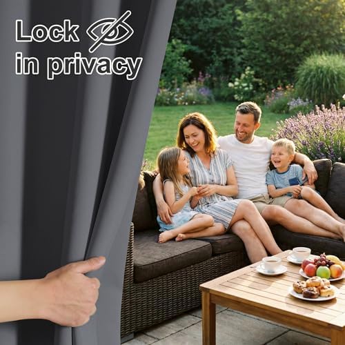 RYB HOME Outdoor Curtains for Patio Waterproof Privacy Thermal Insulated - Image 3