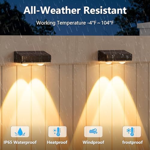 VOLISUN Solar Fence Lights Outdoor 16 Pack, 50Lumen RGB Color Changing - Image 5