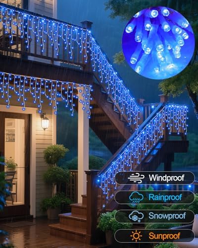 Christmas Outdoor/Indoor Decorations Ice Lights Twinkle Fairy String Light - Image 4