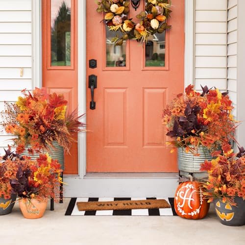 Ouddy Decor 24 Pcs Artificial Fall Flowers Fake Mums for Decoration Outdoor - Image 3