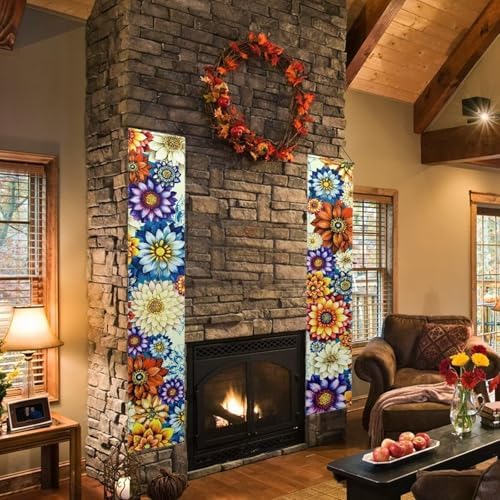 Boho Front Door Hanging Banner Bright Blossom Summer Porch Sign Hanging Flag Porch Sign for Front Door Outdoor Seasonal Holiday Wedding Yard Decor Farmhouse Indoor Wall Backdrop - Image 5