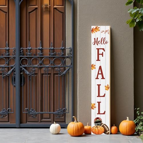 Fall Porch Decor Outdoor Autumn Thanksgiving Wooden Porch Sign 46.8 Inch - Image 5