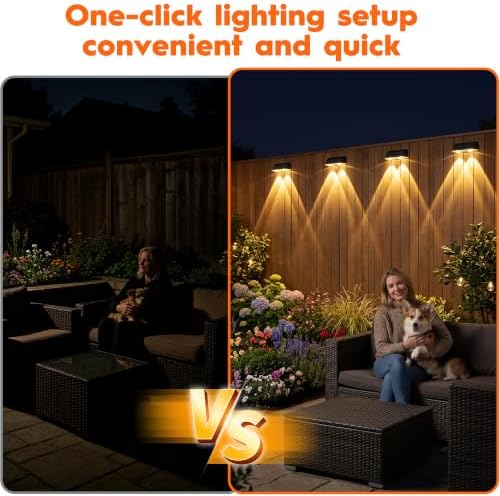 2 Pack Solar Lights Outdoor, LED Solar Fence Lights, IP65 Deck Lights - Image 4
