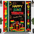Oudain 3 Pack Juneteenth Decorations Happy Juneteenth Banner June 19th Porch Banner Hanging Door Sign Independence Day Freedom Day Decor African Afro American Festival Celebration Supplies by Oudain