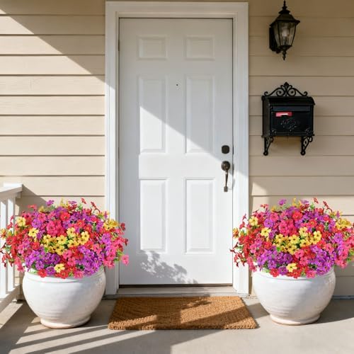 16PCS UV Resistant Artificial Flowers for Outdoors, Mix 4 Colors - Image 6