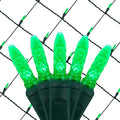 Wintergreen Lighting 100 M5 Green LED Net Lights, 4 x 6 ft Green Wire Outdoor Holiday Bush & Hedge Lighting for Christmas Displays, Commercial Grade by WintergreenLighting