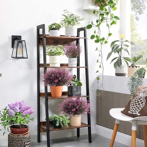 RECUTMS 12 Pcs Artificial UV Resistant Flowers Outdoor Faux Plastic Plants - Image 4