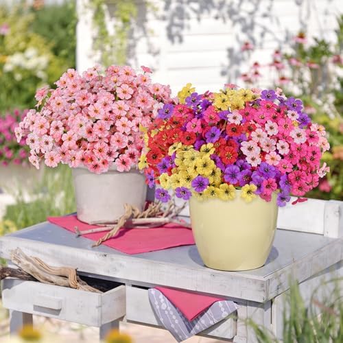 AmyHomie 20 PCS Artificial Flowers for Outdoors, UV Resistant Fake Plants - Image 6
