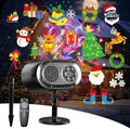 Christmas Projector Lights Outdoor No Need to Change Cards, 26 Effects Holiday Christmas Projector Light Outdoor 2 in 1 with Remote, Christmas Decorations Lighting for Outside Home Party House Decor by Unknown